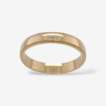Anillo (4 mm) Matrimonio Media Cana c/ Borde Acanalado - Oro Amarillo 18Kts - Image 2