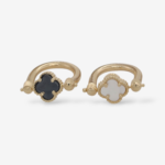 Anillo (10 mm) Tubo Elastico (3 mm) c/ Trebol Reversible - Oro Amarillo 14Kts