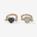 Anillo (10 mm) Tubo Elastico (3 mm) c/ Corazon Reversible - Oro Amarillo 14Kts