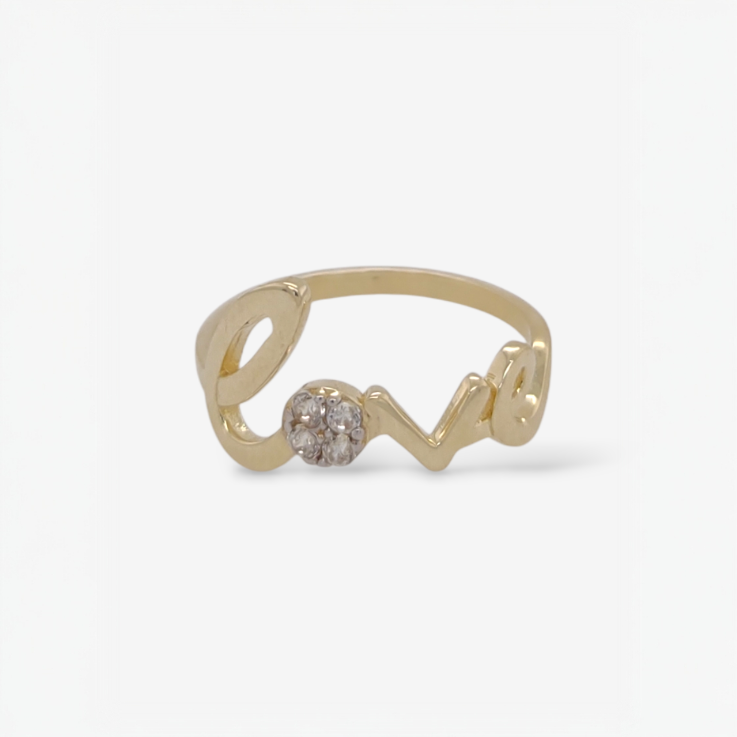 Photoroom-20250203_124749.png Anillo (6 mm) Letras Love c/ Circulo de Zircones Pave - Oro Amarillo 14Kts - Image 1
