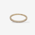 Anillo (1.9 mm) Cintillo Churumbela c/ Zircones - Oro Amarillo 14Kts