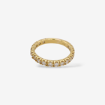 Anillo (2.8 mm) Cintillo Churumbela c/ Diamantes (0.75 Ct) - Oro Amarillo 18Kts