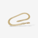 Brazalete (20.5 cm) Tejido Chino (5 mm) c/ Cierre Lobster - Oro Amarillo 18Kts