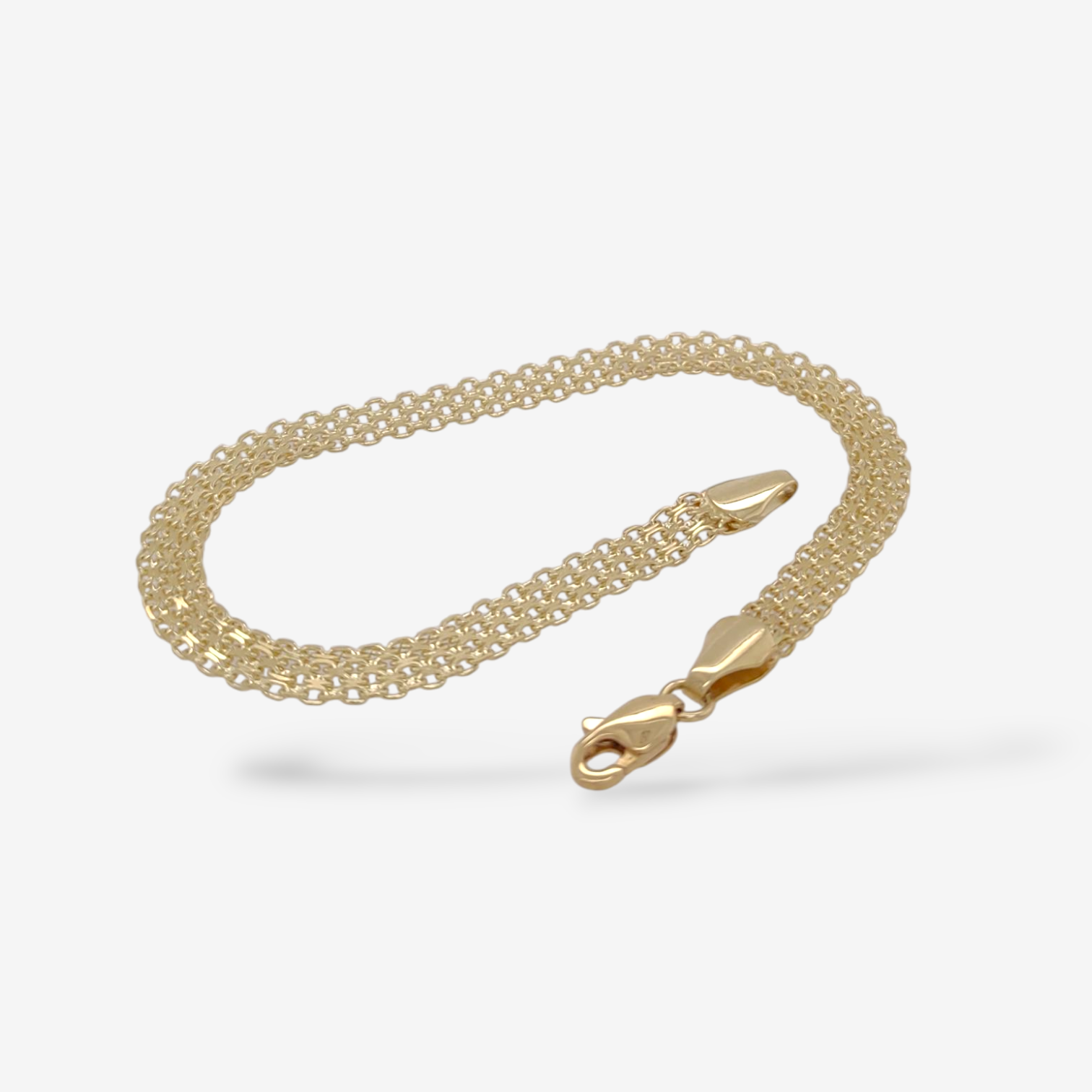 Photoroom-20250304_164703.png Brazalete (19 cm) Tejido Chino (5 mm) c/ Cierre Lobster - Oro Amarillo 18Kts - Image 1