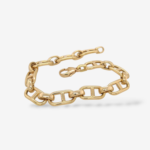 Brazalete (22 cm) Eslabones Mariner Plano (9 mm) c/ Cierre Lobster - Oro Amarillo 18Kts
