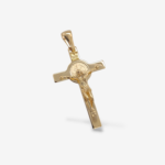 Dije (23.5 x 37 mm) Crucifijo c/ Medalla de San Benito Abad - Oro Amarillo 18Kts