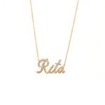 Cadena Nombre Personalizado (5 mm) c/ Diamantes - Oro Amarillo 14Kts - Image 6
