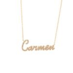 Cadena Nombre Personalizado (5 mm) c/ Diamantes - Oro Amarillo 14Kts - Image 4