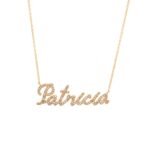 Cadena Nombre Personalizado (5 mm) c/ Diamantes - Oro Amarillo 14Kts