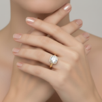 Anillo (1.51 Ct) Compromiso Diamante Certificado Redondo Labgrown c/ Halo de Diamantes - Oro Amarillo 18Kts - Image 3