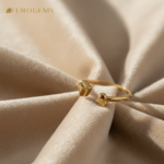 Anillo (1.50 mm) Tu & Yo Abierto de Corazones Mediano & Pequeno c/ Aro Liso - Oro Amarillo 18Kts - Image 2