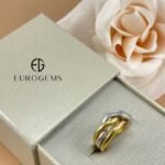 Anillo Lineas Entrelazadas - Oro Dos Tonos 18Kts