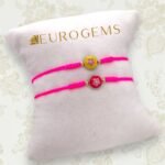 Brazalete Ajustable Hilo Chino Rosa c/ Figuras - Oro Amarillo 14Kts - Image 3
